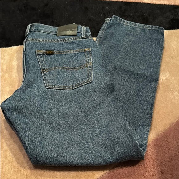 Lee Blue Straight Jeans Timeless Fit - Picture 2 of 5
